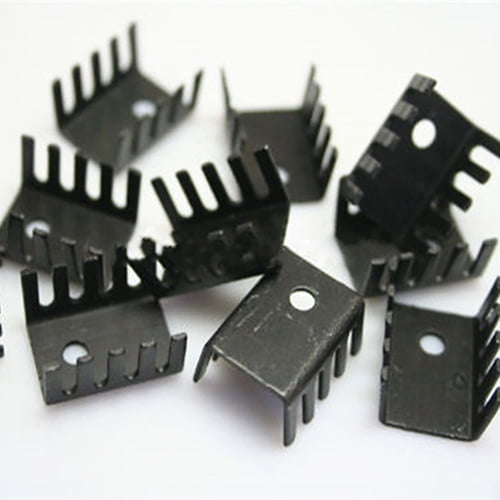 Pack of 100 HEATSINK TO-220 W/TAB BLACK Pack of 100 HEATSINK TO-220 W/TAB BLACK